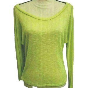 Aeropostale Womens Blouse Size M Light Green Long Sleeve Scoop Neck